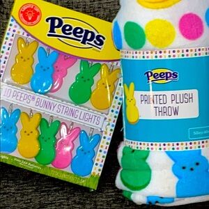 Peeps Light & plush throw blanket bundle